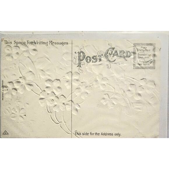 Lot Of Four Vintage Antique Embossed Postcards Flowers - Picture 8 of 9